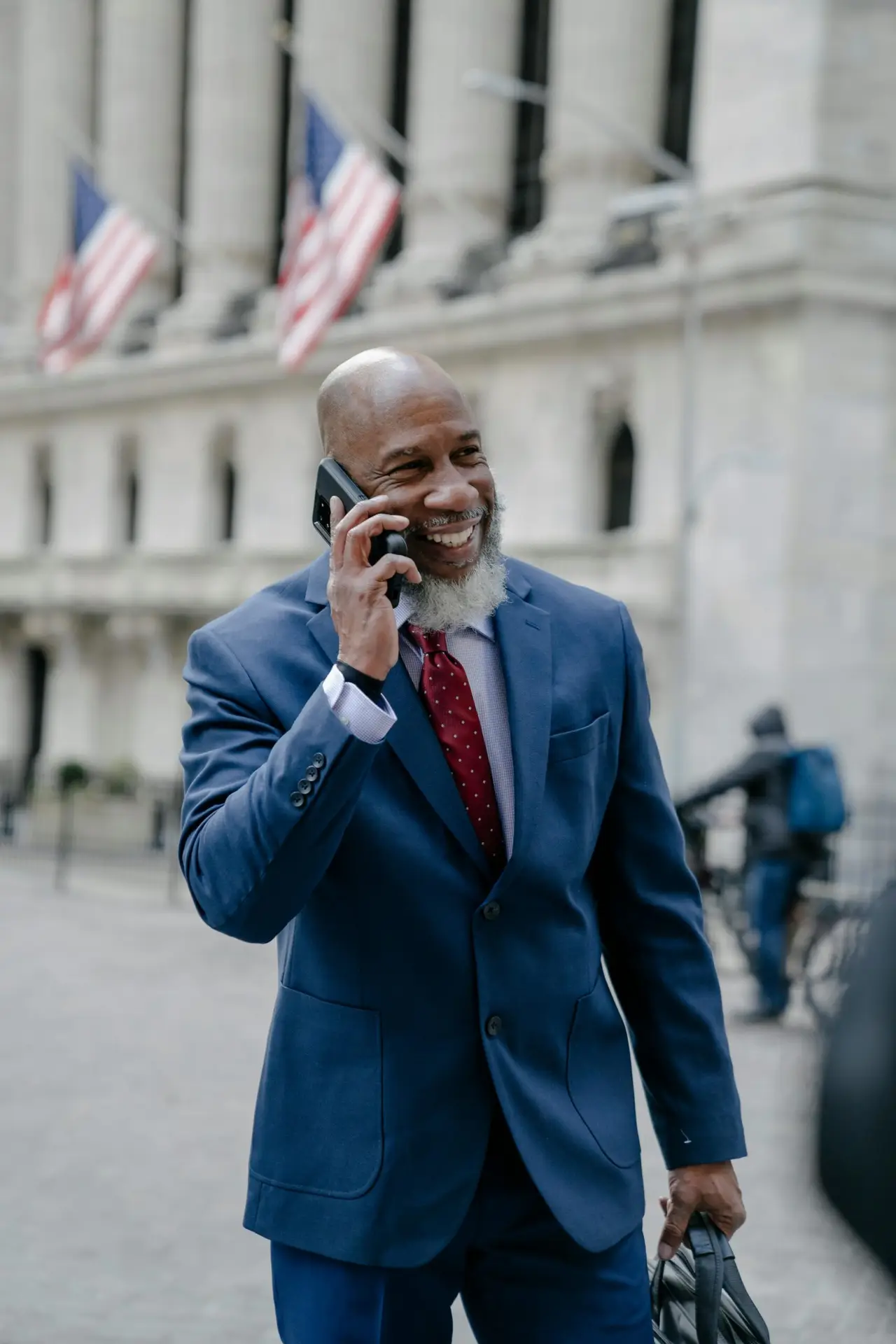 A tax advisor taking a client call