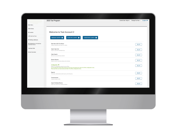 Online Cloud Tax Software Interface